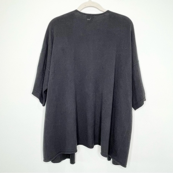 Oats Cashmere Open Front Cardigan Dark Gray Size M - Picture 3 of 6